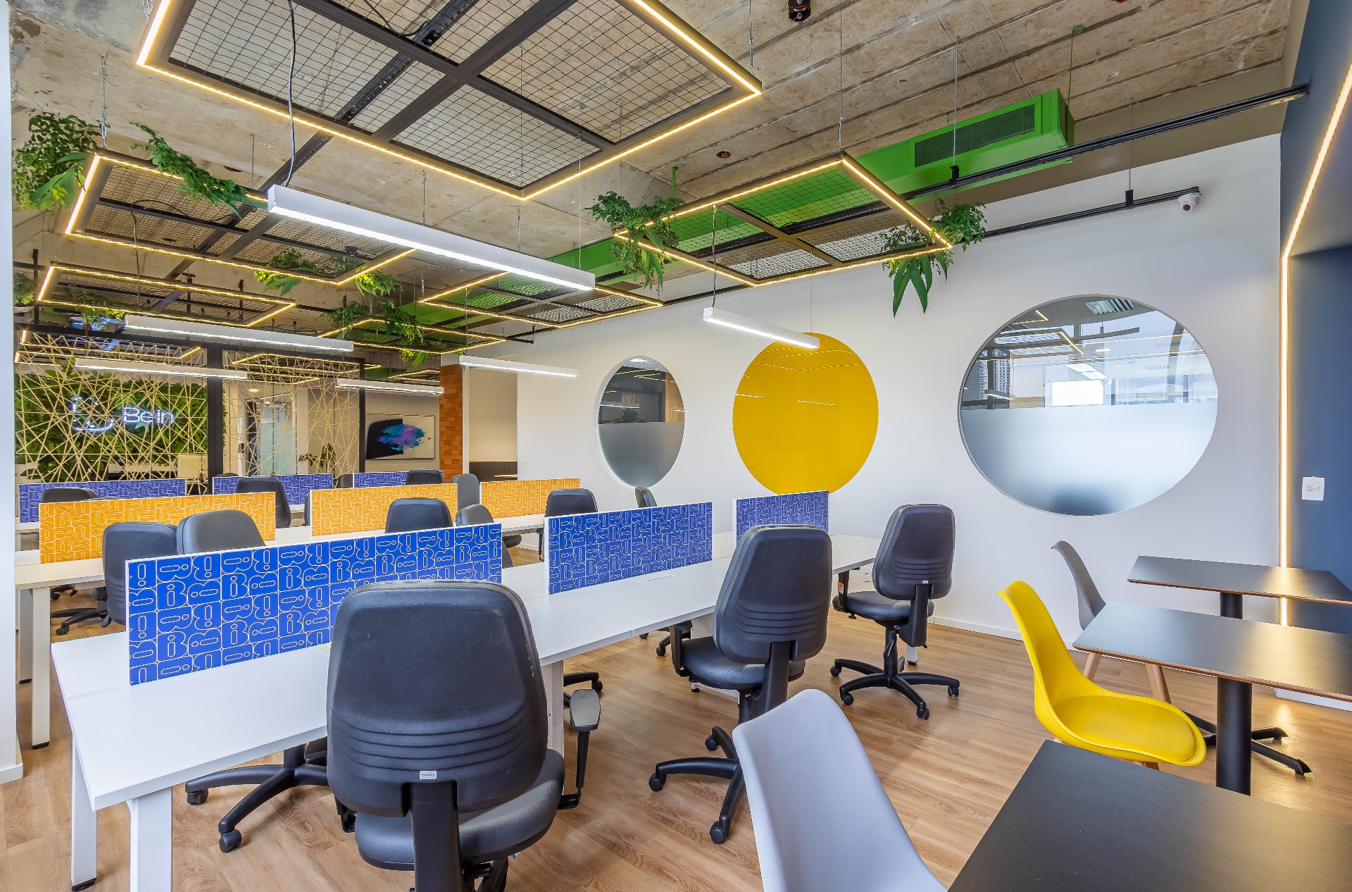 Espaço de coworking Be in Brooklin - Área de trabalho compartilhada